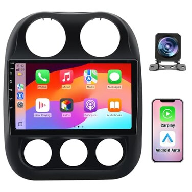 Junsun 4Core 64GB ROM Car Radio Stereo for Jeep Compass Patriot 20102016 10 inch Touch Screen with CarPlay Android Auto Bluetooth 5GWiFi GPS AHD Backup Camera