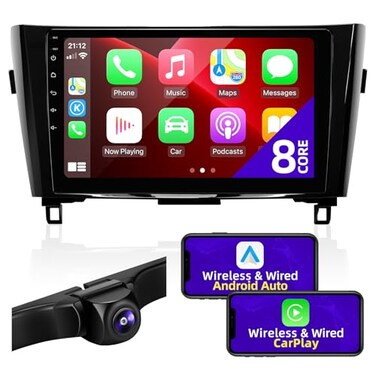 CGOGC Android Car Radio Compatible with Android Auto Wireless Carplay for Nissan Rogue XTrail Qashqai 20142018 8core 1280X720 Touchscreen Stereo Bluetooth GPS Navigation Head Unit 2GRAM32GROM