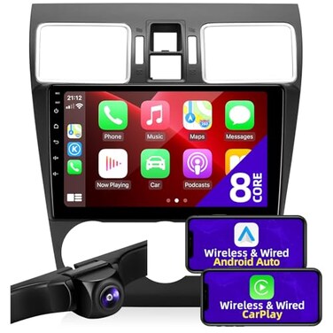 CGOGC Android Car Radio Upgrade Compatible with Wireless Carplay Android Auto for Subaru Forester Impreza WRX 8 Core TouchScreen Stereo Bluetooth GPS WIFI AMFM Camera Navigation Head Unit 20162018