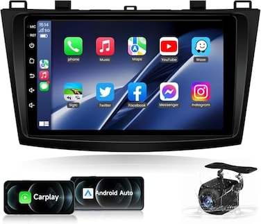 Fortdows Car Stereo Radio for Mazda 3 2010 2011 2012 20139 Inch1280 800 Touchscreen with Wireless CarplayAndroid Auto GPS WiFi Bluetooth FM Backup Camera Fit for Bose SystemOnline Upgrade OTA System