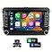 Toeeklsa Car Radio Stereo for VW Volkswagen Seat Golf Passat Jetta Beetle Tiguan Touran EOS Android 7 Double Din Touchscreen Bluetooth Radio Apple CarPlay Android Auto GPS Navigation WiFi FM Mic Backu