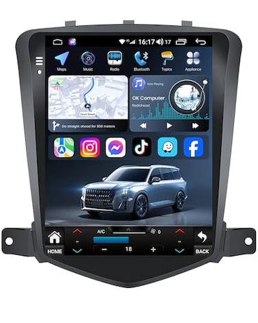Jerqry Andriod 15 Car Stereo Radio for Chevy Cruze 20092015 104 Inch IPS Touchscreen Wireless CarPlay Andriod Auto Bluetooth GPS Navigation 5G WiFi 1080P Backup Camera Steering Wheel Control FM