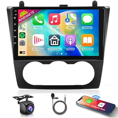 podofo 2G64G for Nissan Altima 20082012 Android 13 Car Stereo 9 Inch HD Touchscreen Radio Wireless CarPlay Android Auto GPS WiFi Bluetooth FMRDS SWC Dual USB HD Backup Camera Manual AC