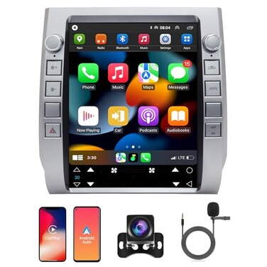 GYVCBREU Car Radio for Toyota Tundra 20142020 Stereo Replacement 121 Inch CarPlay Android Auto GPS Navigation Vertical Screen Tesla Style with DSP in Dash Headunit Multimedia Player