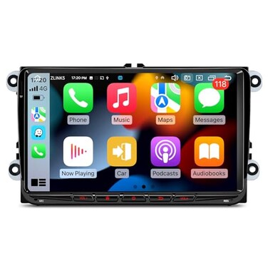 XTRONS Car Stereo for VW Volkswagen EOS Golf Android 14 Octa Core 6GB128GB Car Radio 9 QLED IPS Touch Screen GPS Navigation Bluetooth Head Unit Builtin DSP CarPlay Android Auto 4G LTE