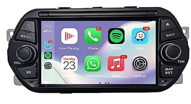 GOJOHO for Double Din for Fiat Tipo Aegea EGEA Radio 20152018 7 IPS Touchscreen with Carplay Android autoGPS Navigation SWC and Free Rear Camera
