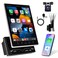 EKAT 2G64G 97 inch Android Vertical Double Din Car Stereo 2 Din Touch Screen CarPlay Radio Unit Wireless Car PlayAndroid AutoBluetooth1080PSWCGPSAHD Backup CameraMIC
