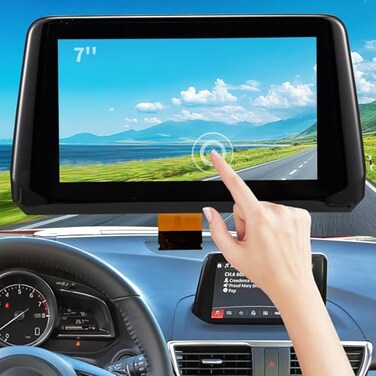 TsuperU Touch Screen Replacement B61A611J0 Fit 2017 2018 Mazda 3 Sport GPS Navigation Radio Display 7Inch Touchscreen Glass Digitizer Compatible with GPS Mazda 3 Alexa Car Display BJS7669C0E BJS7669C0