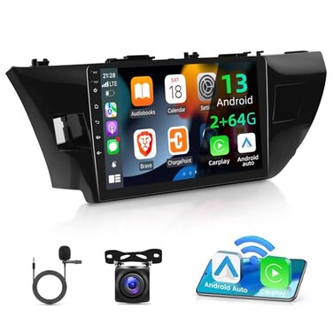 EKAT 2G64G Android 13 Car Radio for Toyota Corolla 2013 2014 2015 2016 101 inch Touch Screen Car Play Stereo CarplayAndroid AutoEQ AudioSWCBluetooth