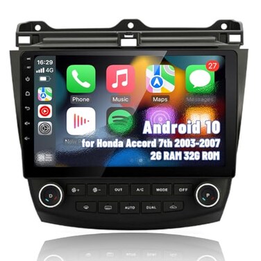 LEXXSON Android Car Radio for Honda Accord 7th 2003 2004 2005 2006 2007 Car Stereo Buildin Carplay Android Auto with GPS Navigation WiFi Bluetooth FM Split Screen Steering Wheel Control