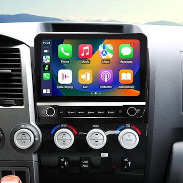 Toeeklsa Car Radio for Toyota Tundra 20072013 Toyota Sequoia 20082018 Radio Replacement with Wireless Carplay Android Auto WiFi GPS BT FMAM Backup Camera Support JBL
