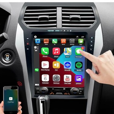 Dzxiaso for Ford Explorer Radio Upgrade 20112019Android Stereo ReplacementQLED Touch Screen8core CPUBuild in Wireless carplay Wired Android Auto