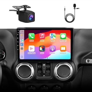 AWESAFE Car Radio Stereo Upgrade for Jeep Wrangler JK 20072018 Dodge Ram Android 13 with Wireless CarPlay Android Auto
