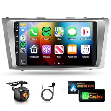podofo 2G64G Car Radio for Toyota Camry 20062011 Stereo 9 inch HD IPS Touch Screen Android Head Unit Builtin DSP Wireless CarPlay Android Auto Bluetooth GPS WiFi DVR SWC Backup Camera
