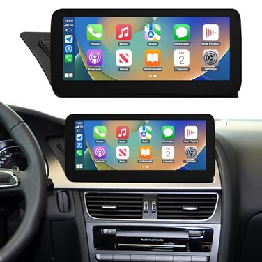 NINETOM 123 inch Touchscreen Wireless CarPlay Android Auto Multimedia Car Radio Receiver Compatible with Audi A4 A5 S4 S5 with 3G MMI System 20092015Support Mirrorlink Camera Navigation