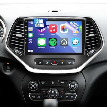EKAT 2G64G Radio for Jeep Cherokee 20132018 10 inch Android Touch Screen Cherokee Car Stereo CarplayAndroid AutoEQ Audio1080PSWCBluetooth