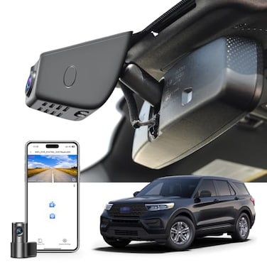 Mangoal Front 4K Rear 1080p Dash Cam for Ford Explorer U625 2020 2021 2022 2023 2024 Base XLT STLine Limited Timberline Platinum King RanModel A UHD 2160P Video WiFi App GPS 128GB Card