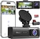 Huntermax 3 Channel 5G WiFi Dash Cam 4K1080P1080P Dash Cam Front and Rear with 64GB Card Dash Camera for Car with HDR IR Night Vision GSensor 247 Parking Mode WDR Support 128GB Max Silver