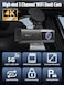 Huntermax 3 Channel 5G WiFi Dash Cam 4K1080P1080P Dash Cam Front and Rear with 64GB Card Dash Camera for Car with HDR IR Night Vision GSensor 247 Parking Mode WDR Support 128GB Max Silver