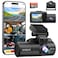 Kingslim 3 Channel Dash Cam Front and Rear Inside 25K Car Dash Camera with 64GB Card 5GHz WiFi Wireless Dashcam for Cars APP Control Super Night Vision HDR GSensor