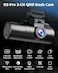 Kingslim 3 Channel Dash Cam Front and Rear Inside 25K Car Dash Camera with 64GB Card 5GHz WiFi Wireless Dashcam for Cars APP Control Super Night Vision HDR GSensor