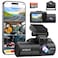 Kingslim 3 Channel Dash Cam Front and Rear Inside 25K Car Dash Camera with 64GB Card 5GHz WiFi Wireless Dashcam for Cars APP Control Super Night Vision HDR GSensor