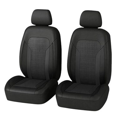 carleef 4PCS Cooling Car Seat CoversBreathable Front Seat Covers with Mesh Construction and Foam PaddingCar Seat Protector to Reduce Back SweatingUniversal Car Interior for Car SUV Black