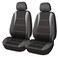 PIC AUTO Car Seat Covers Front Seat Only 3Layered Mesh with PU Leather Airbag Compatible Fits Most Cars SUVs Trucks and Vans Low Back BlackGray 4 PCS
