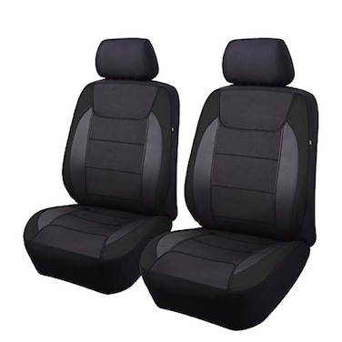Flying Banner car seat Covers Quality Carbon Fiber Air Mesh Fabric Sport Low High Back Bucket Back Pocket Arm Rest 2 Fronts Low Bucket Black
