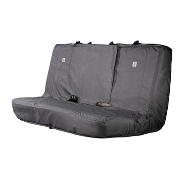 Carhartt Universal Nylon Duck Canvas Automotive Bench Seat Covers Durable Fitted FullSize Bench Seat Protection with Rain Defender Gravel