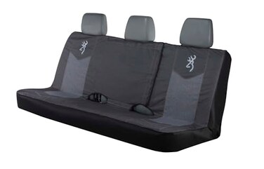 Browning Universal Low Back and Bench Seat Covers Water and Dirt Resistant Car Truck and SUV Seat Covers Chevron Heather Black Full Size Bench