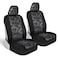 BDK Black Maui Car Seat Covers for Front Seats 2 Pack Tropical Pattern with Matching Headrest Sideless Design for Easy Installation Fits Most Car Truck Van and SUV