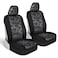 BDK Black Maui Car Seat Covers for Front Seats 2 Pack Tropical Pattern with Matching Headrest Sideless Design for Easy Installation Fits Most Car Truck Van and SUV