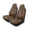 TOYOUN Camo Universal Front Car Seat Covers Waterproof Highback Bucket Seat CoversFit Most Cars Trucks SUVS Vans 2 PCS Auto Fabric Seat Covers Camouflage Forest Pattern Car Seat Protector