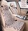 seemehappy Fluffy Leopard Seat Covers for Cars Front Seat Covers Carseat Front Two Seat Protectors with 2 Neck Pillows for Truck SUV AutoBeige Leopard Front6 PCS