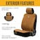 Carhartt Universal Nylon Duck Canvas Fitted Bucket Seat Cover Durable Seat Protection with Rain Defender Single Black and Carhartt Brown