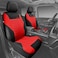 CAR PASS Car Seat Covers Full Sets Front Split Rear Bench for Car 3D Tyre Embossed Automotive Interior Covers Airbag Compatible Quick Setup Universal Fit Seat Covers for Car SUVBlack Red