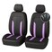 carleef 4PCS Cooling Car Seat CoversBreathable Front Seat Covers with Mesh Construction and Foam PaddingCar Seat Protector to Reduce Back SweatingUniversal Car Interior for Car SUV Purple
