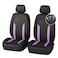 carleef 4PCS Cooling Car Seat CoversBreathable Front Seat Covers with Mesh Construction and Foam PaddingCar Seat Protector to Reduce Back SweatingUniversal Car Interior for Car SUV Purple