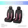 carleef 4PCS Cooling Car Seat CoversBreathable Front Seat Covers with Mesh Construction and Foam PaddingCar Seat Protector to Reduce Back SweatingUniversal Car Interior for Car SUV Pink