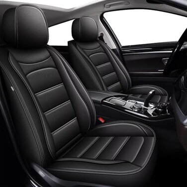 IKABEVEM Car Seat Covers Fit for Kia Seltos 20212025 2026 Full Set Luxury Leather Automotive Seat Covers Car Seat Protector5 Seats Black