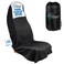 TESFEEL 550g Heavy Duty Towel Car Seat Cover Waterproof Sweat Protector for PostGym Beach NonSlip Microfiber Bucket Seat Mat for Sedans SUV Minivans Machine Washable Black 1Pack