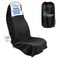 TESFEEL 550g Heavy Duty Towel Car Seat Cover Waterproof Sweat Protector for PostGym Beach NonSlip Microfiber Bucket Seat Mat for Sedans SUV Minivans Machine Washable Black 1Pack