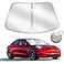 Chirano Upgraded Sunshade Improved UV Protection Fabric Foldable Front Sun Shade Custom Accessories for Tesla Model 3YY Juniper 2016 to 2026