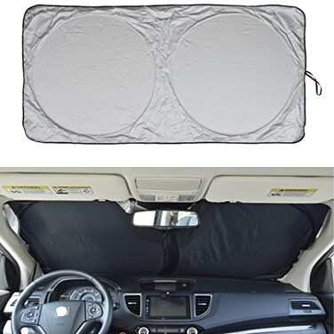 A1 Shades Car Windshield Sun Shade with Storage Pouch by A1 Sunshade Retractable Automotive Car Truck SUV Front Window Shield Blocker Screen Visor Protector Cover for Auto Interior Accessories for Hea