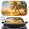 LEVOTIYER Car Windshield Sun Shade Reflector Sunshade Offers Ultimate Protection for Car Interior Cool Reflective Sun Blocker Fits Small Sedans Mini SUVs