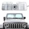 RERPRO Windshield Sun Shade Compatible with 20242026 Jeep Wrangler JL 24 Door 4XE Interior Accessories Foldable Windshield Sunshade Front Window UV Blackout Shades Sun Blocker Protector Cover Star