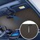 GWUSKDT Foldable Windshield Sunshade Iridescent Heat Shield with Reflective Polyester Fabric UV Protection Car Sun Shade with Memory Steel Frame Keeps Interior Cool Protects Dashboard 58 x 31 in