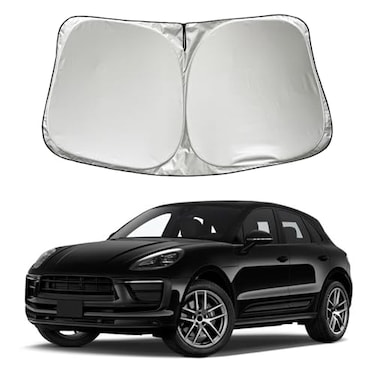 SZYUCHEN Car Windshield Sun Shade Sunshade Compatible with Porsche Macan 2026 2025 2024 2023 20222014 Accessories Foldable Car Front Window Sun Shield Visor
