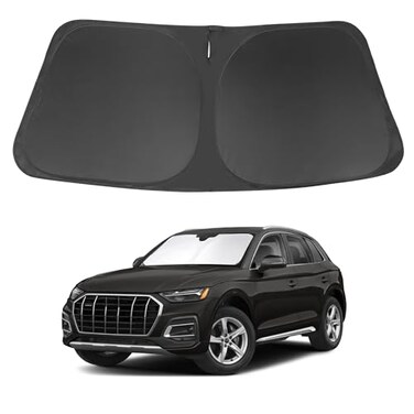 LHFLIVE Windshield Sun Shade Fit for 2018 2019 2020 2021 2022 2023 2024 2025 2026 Audi Q5 Accessories Front Window Sunshade Shield Blocker Keeps Car Cool